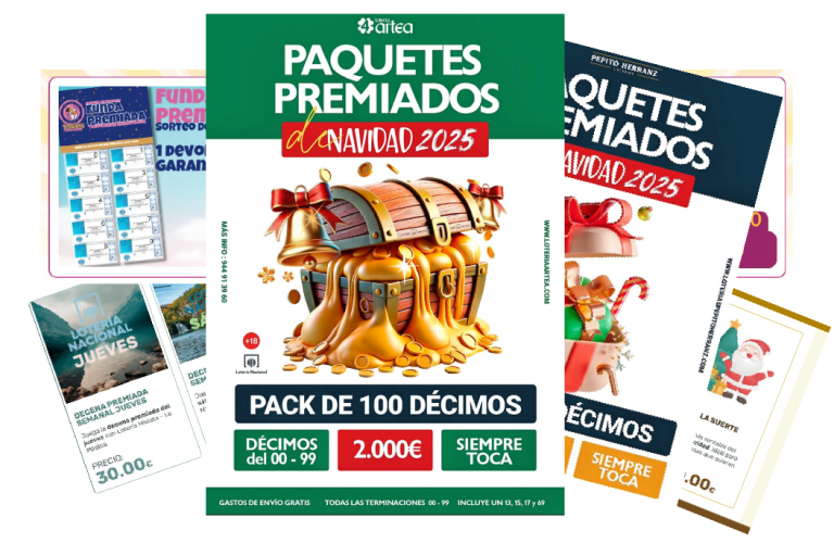 Lista de los mejores packs de lotería de navidad 2025