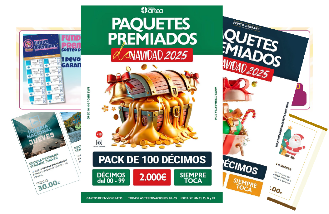 Lista de los mejores packs de lotería de navidad 2025