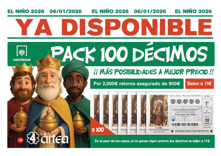 comprar-pack-loteria-100-decimos-del-niño-2026-bilbao