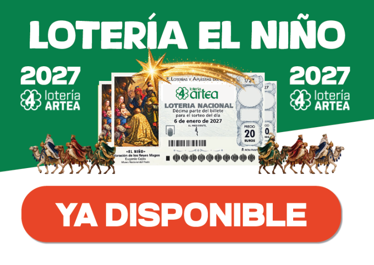 Comprar Lotería del Niño 2027 en Lotería Artea Bizkaia